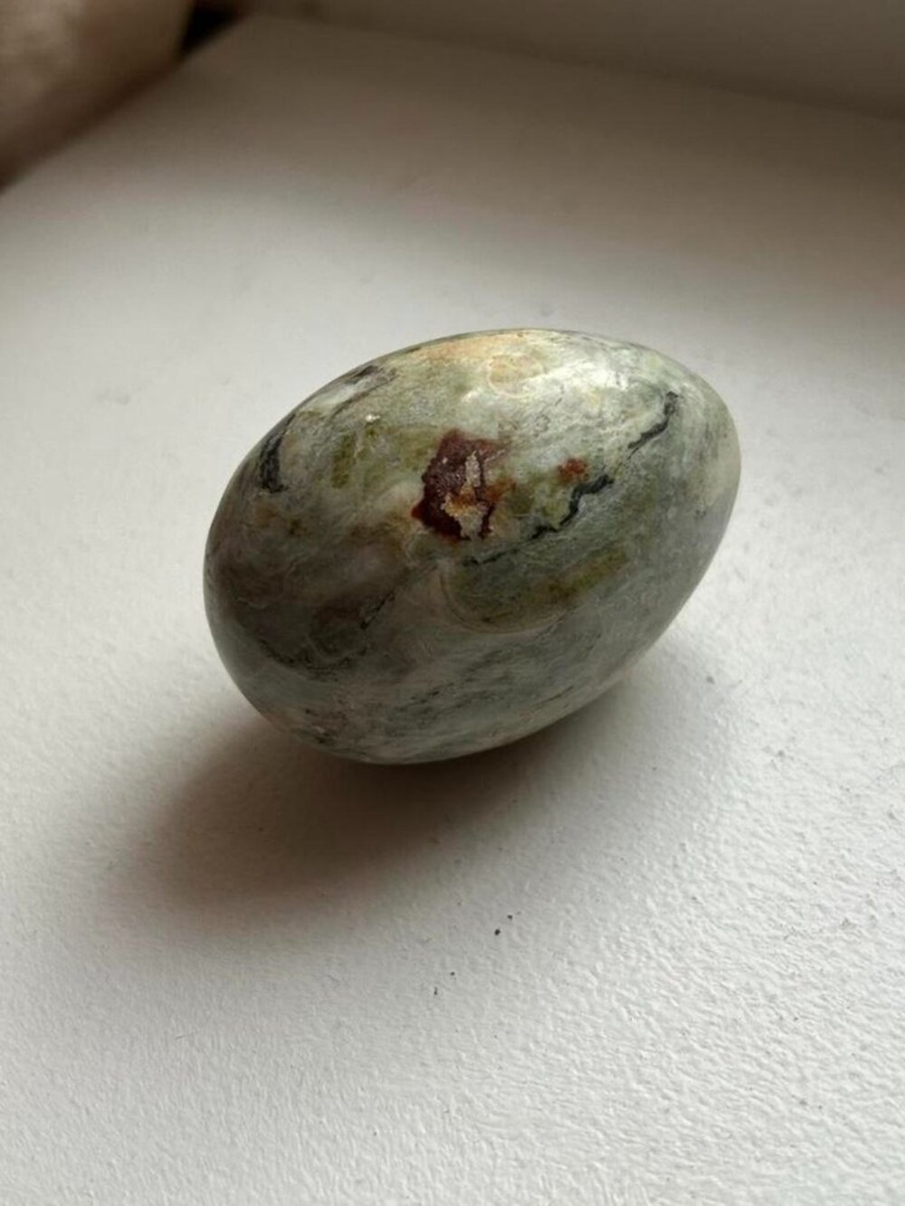 Green Decorative Stone Egg